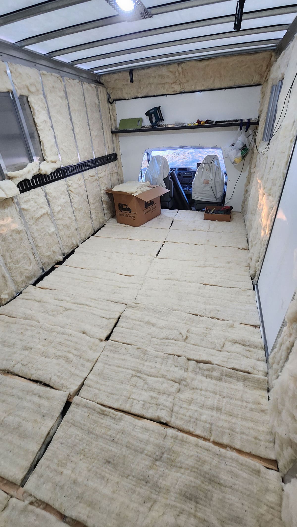 The walls and floor are insulated.