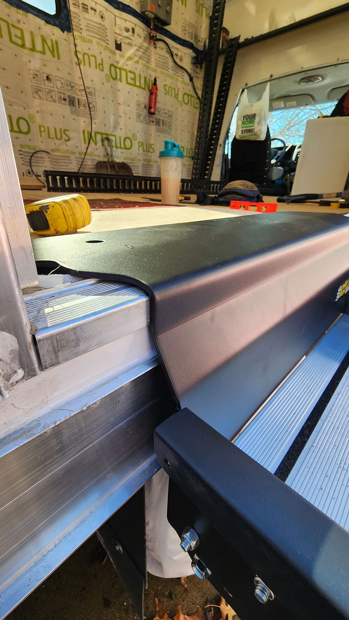 The Lippert Solid Steps are ready to bolt down. 