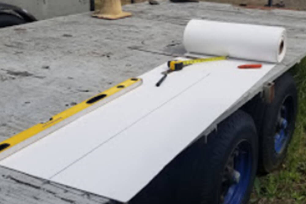 Keeping the Bus Bedroom Cool – Using EHP Rollboard Insulation - bus conversion photo