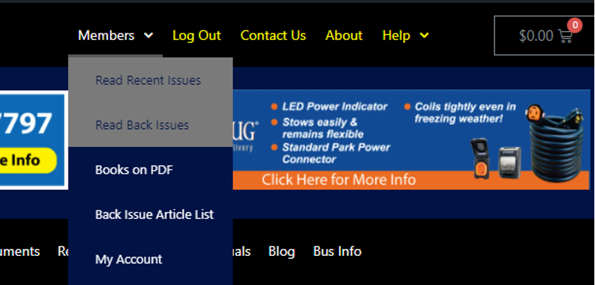 How to Login to Read the Magazine - bus conversion photo