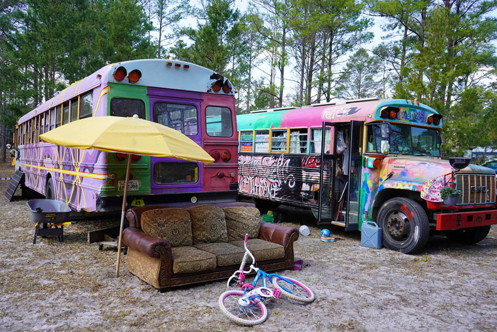 Skoolie Swarm 2022 - bus conversion photo