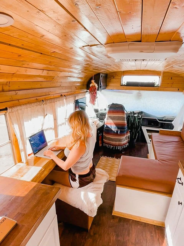 Four Skills Nomads Need to Help Remote Businesses Grow - bus conversion photo
