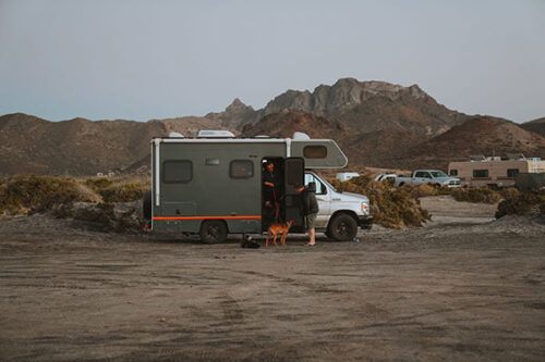 Buses, Vans, and Nomads in Baja! Escapar a la Baja, Cuatro - bus conversion photo