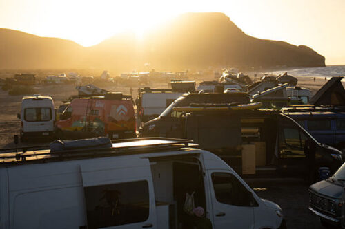Buses, Vans, and Nomads in Baja! Escapar a la Baja, Cuatro - bus conversion photo