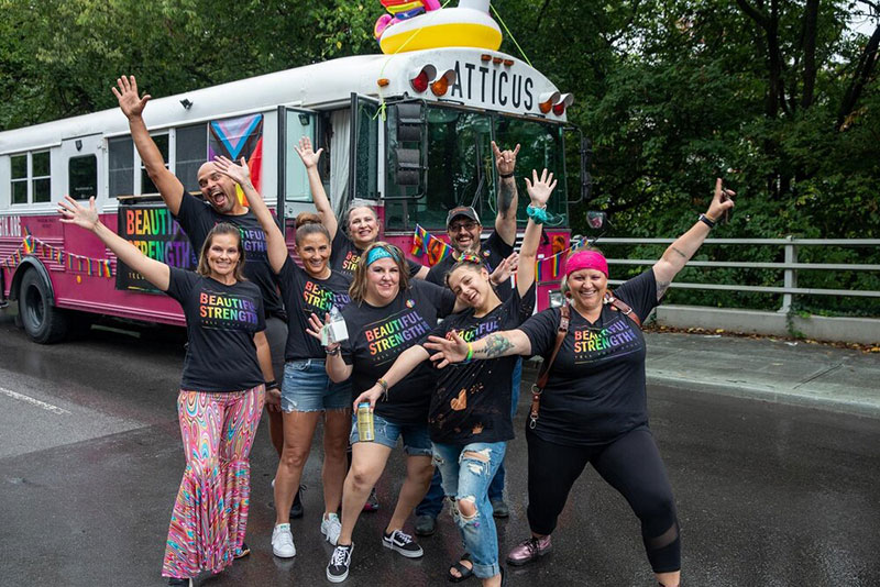 Atticus and Beautiful Strength’s first appearance in the Nashville Pride Parade (September 2021).