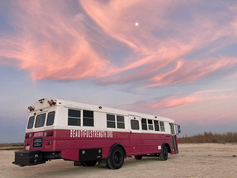 Boondocking on the beach at Rutherford Beach, LA (January 2022).