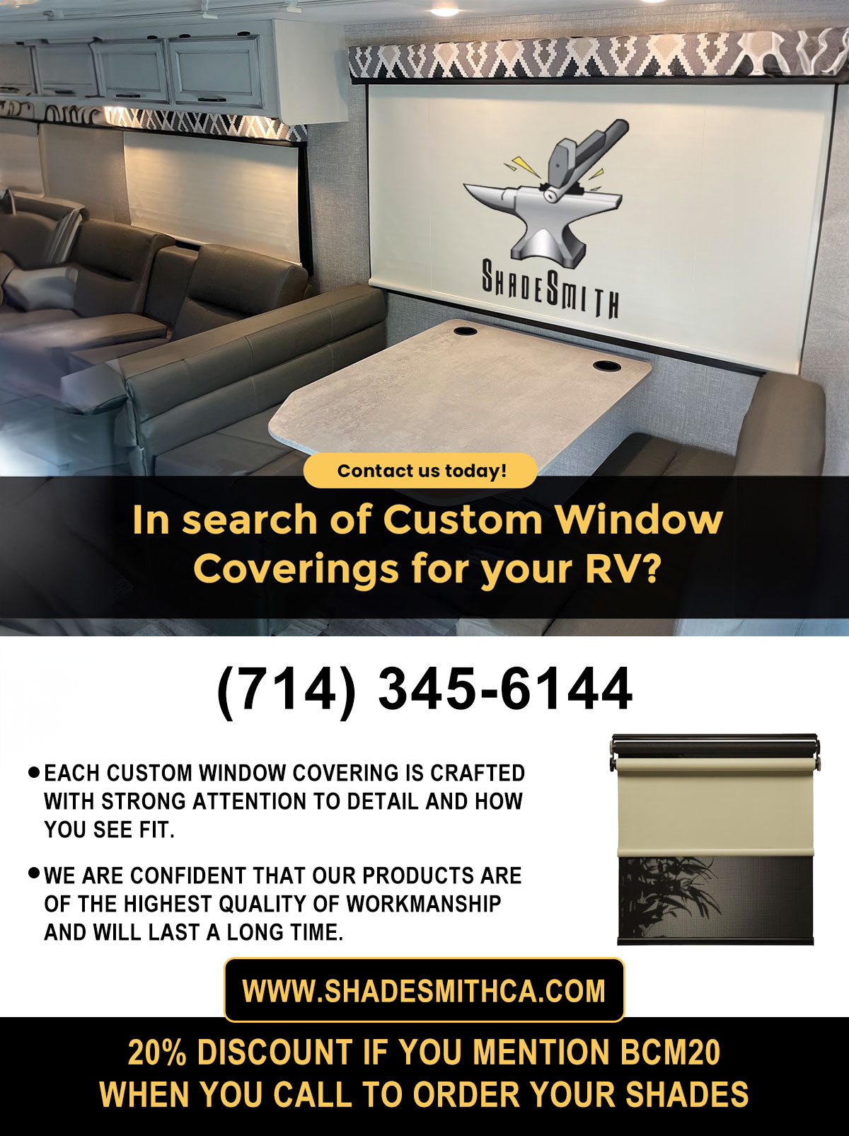 Electric Shades for Your Bus Conversion - bus conversion photo