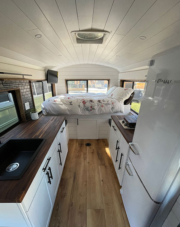 The Sasquatters – A 2003 Thomas EF Skoolie - bus conversion photo