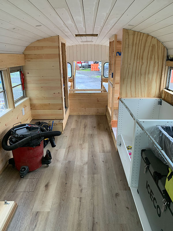The Sasquatters – A 2003 Thomas EF Skoolie - bus conversion photo