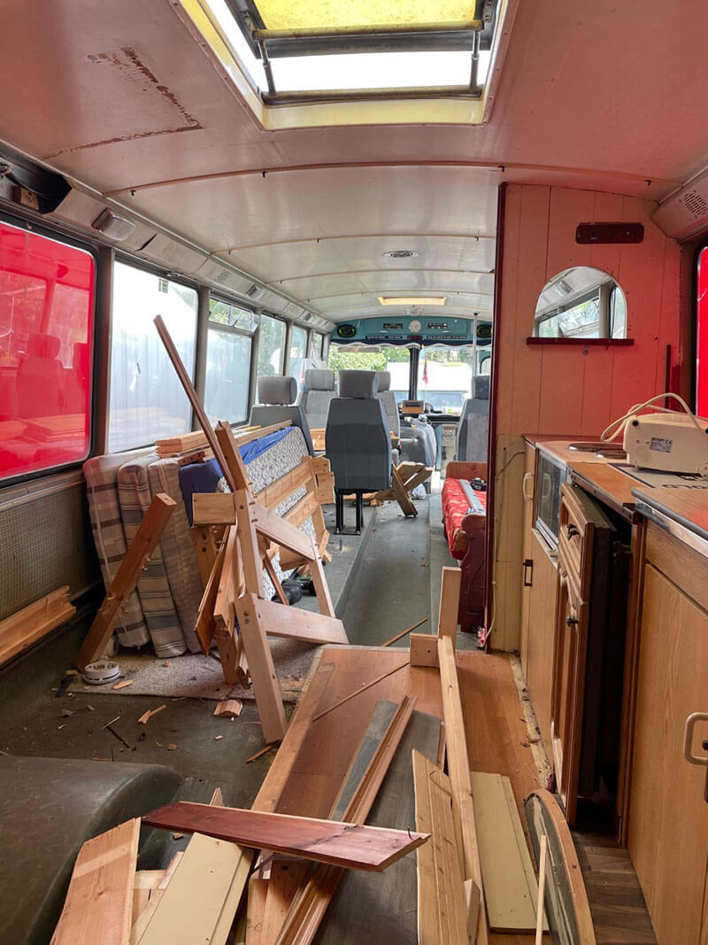 The Restoration and Conversion of a 1969 Volvo - bus conversion photo