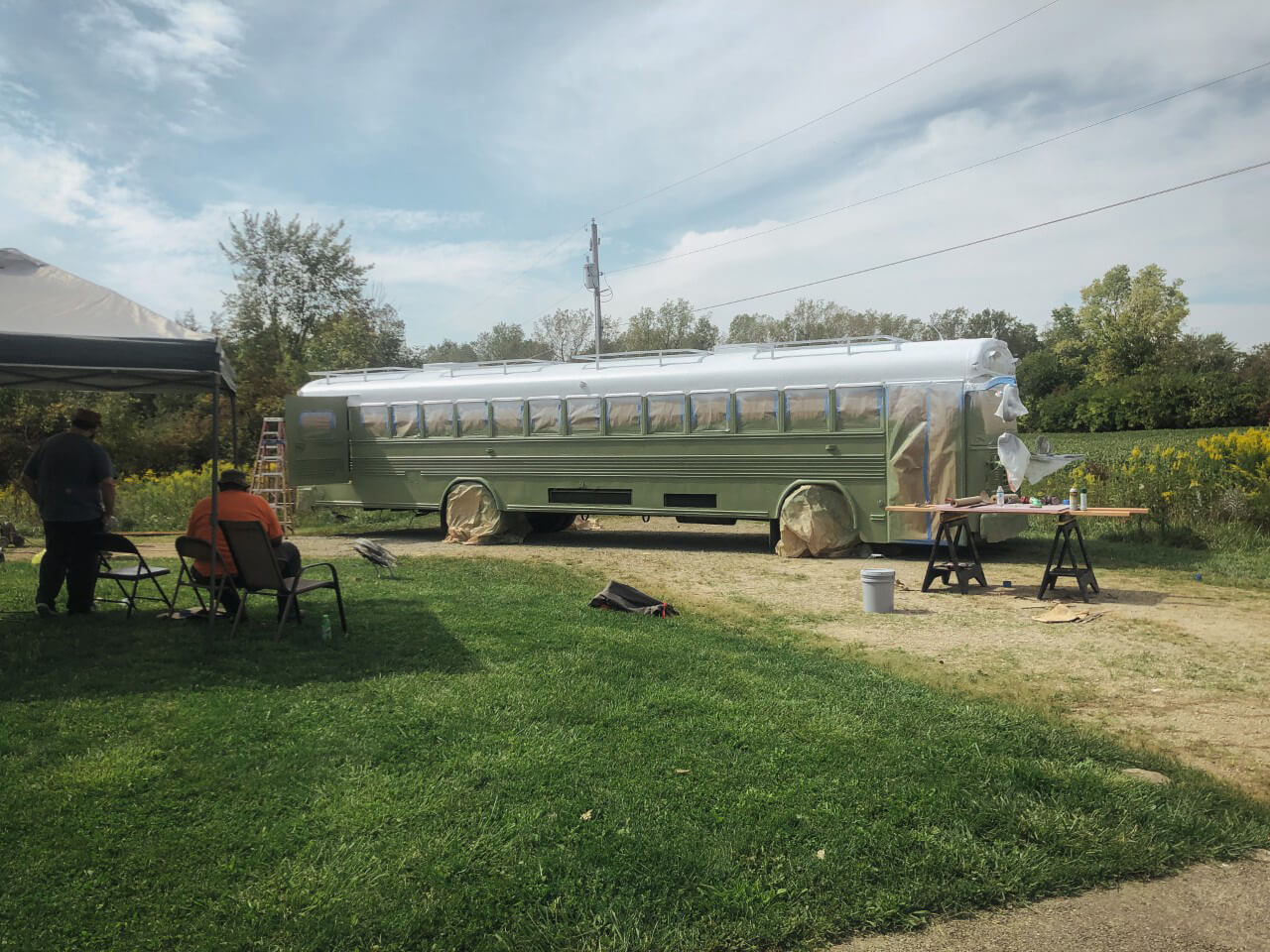 The Roaming Fowler Bus A 2004 Blue Bird All-American - bus conversion photo