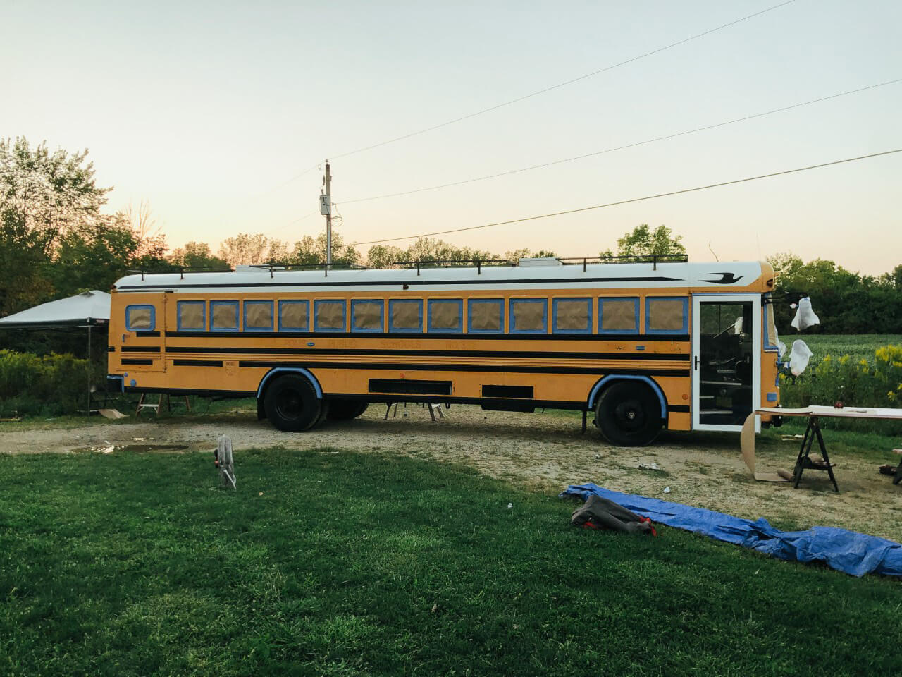 The Roaming Fowler Bus A 2004 Blue Bird All-American - bus conversion photo
