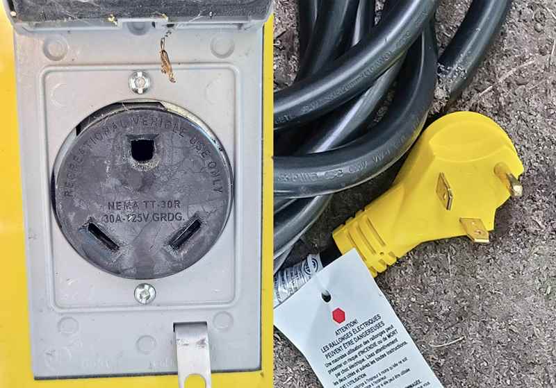 30 Amp outlet and cord.