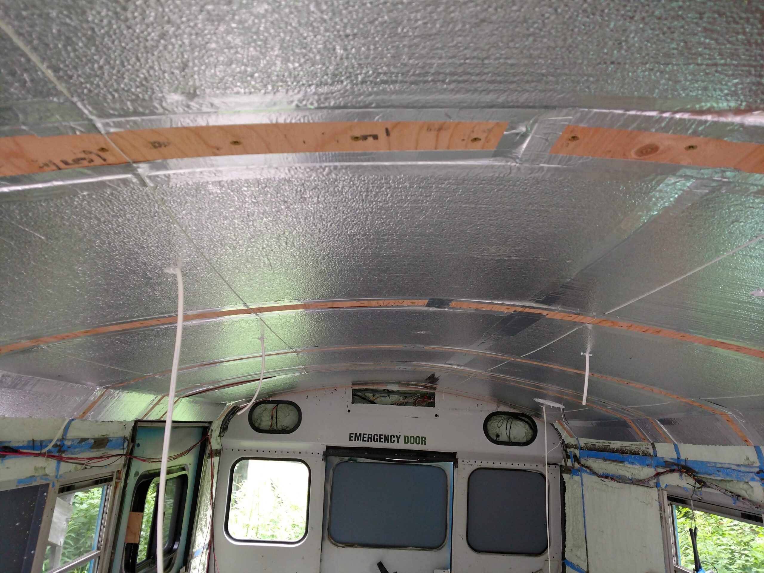 9 Ceiling insulation complete with thermal break and vapor barrier Miles, the Bus – A 28’ 2005 Freightliner/Thomas FS-65 - bus conversion photo
