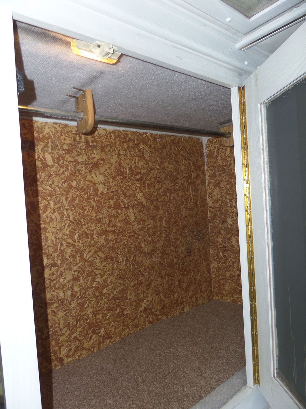 Cedar-lined closet to keep the Bugs out.