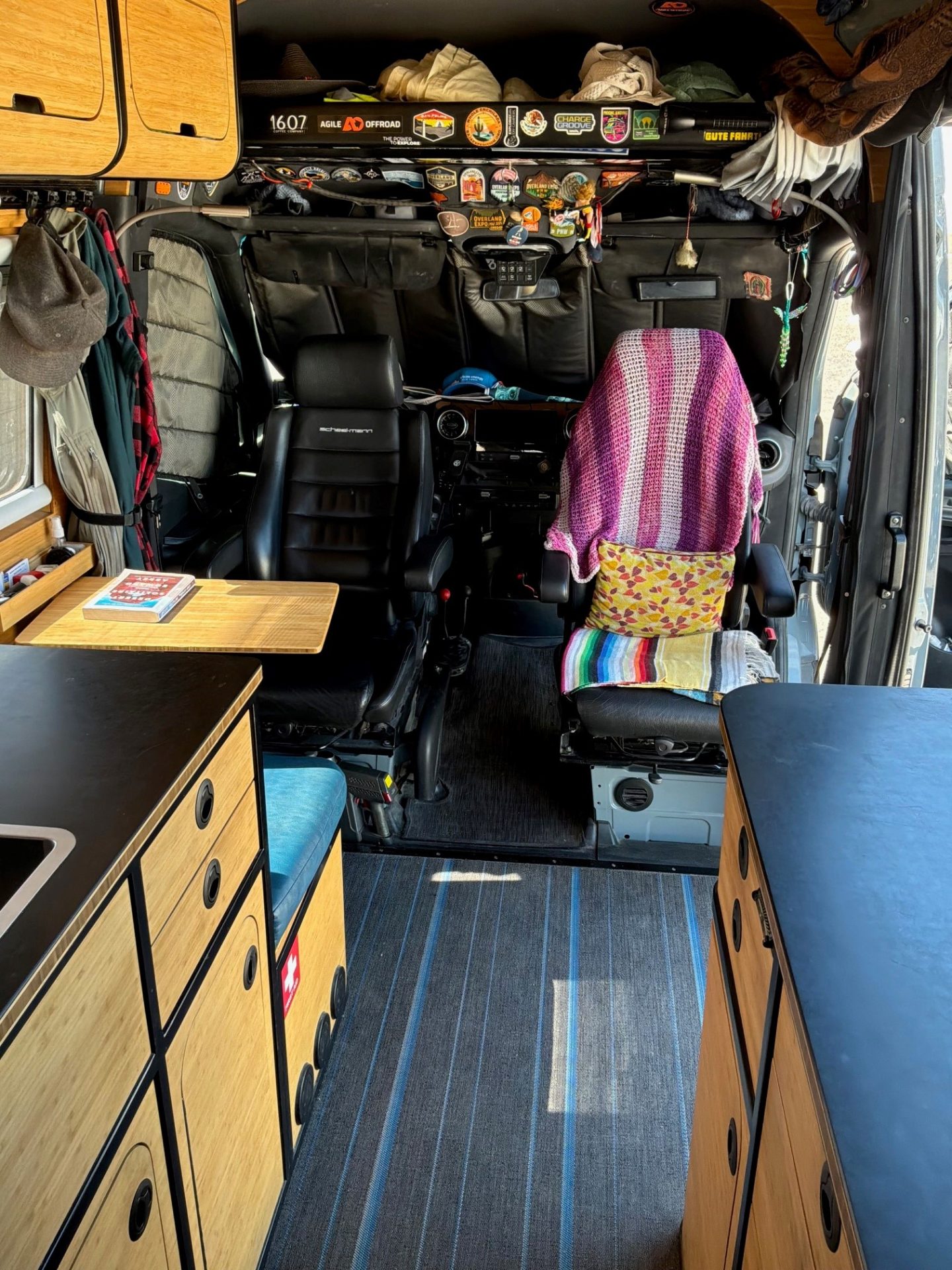 Inside looking towards the bow.