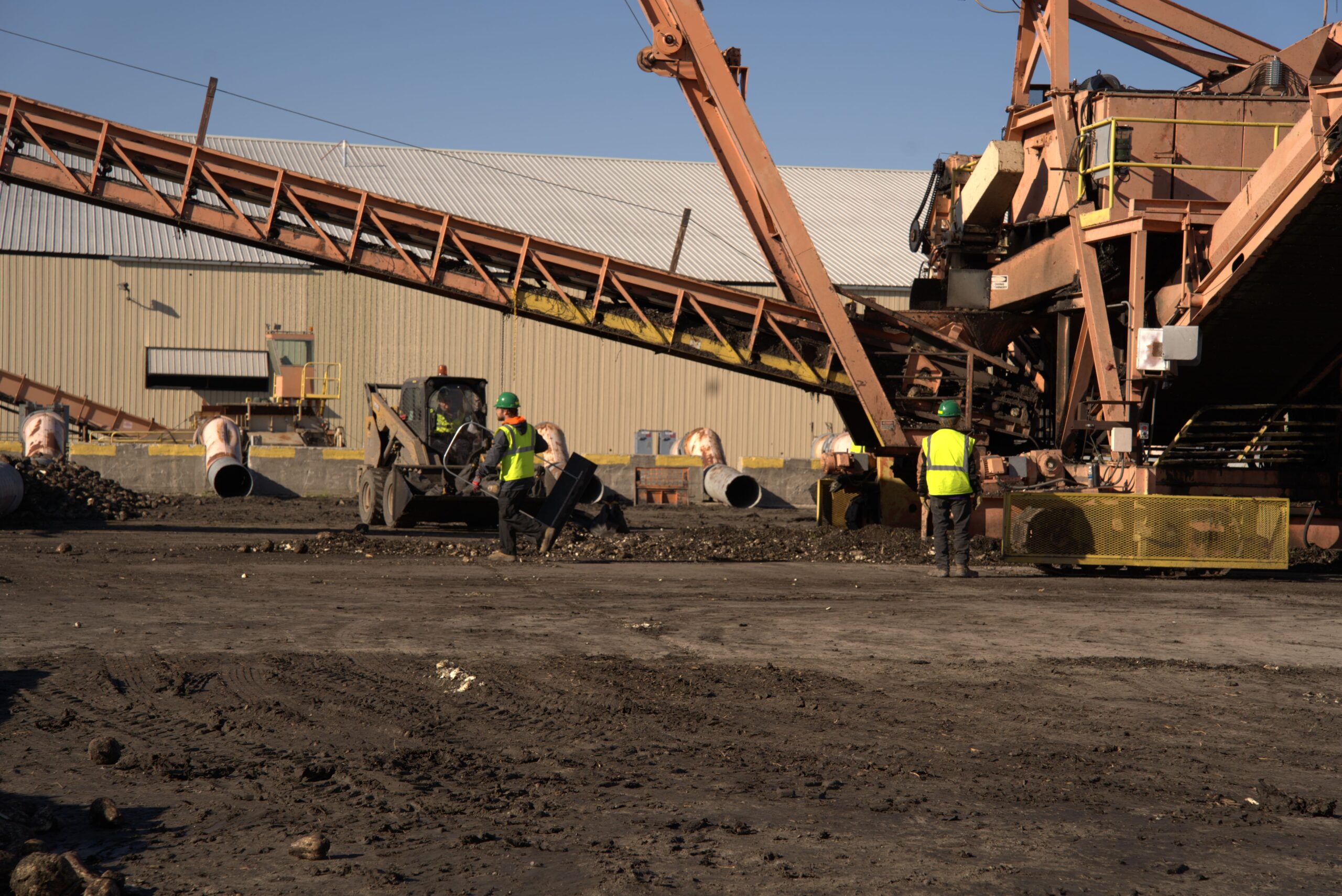 A piler in operation.