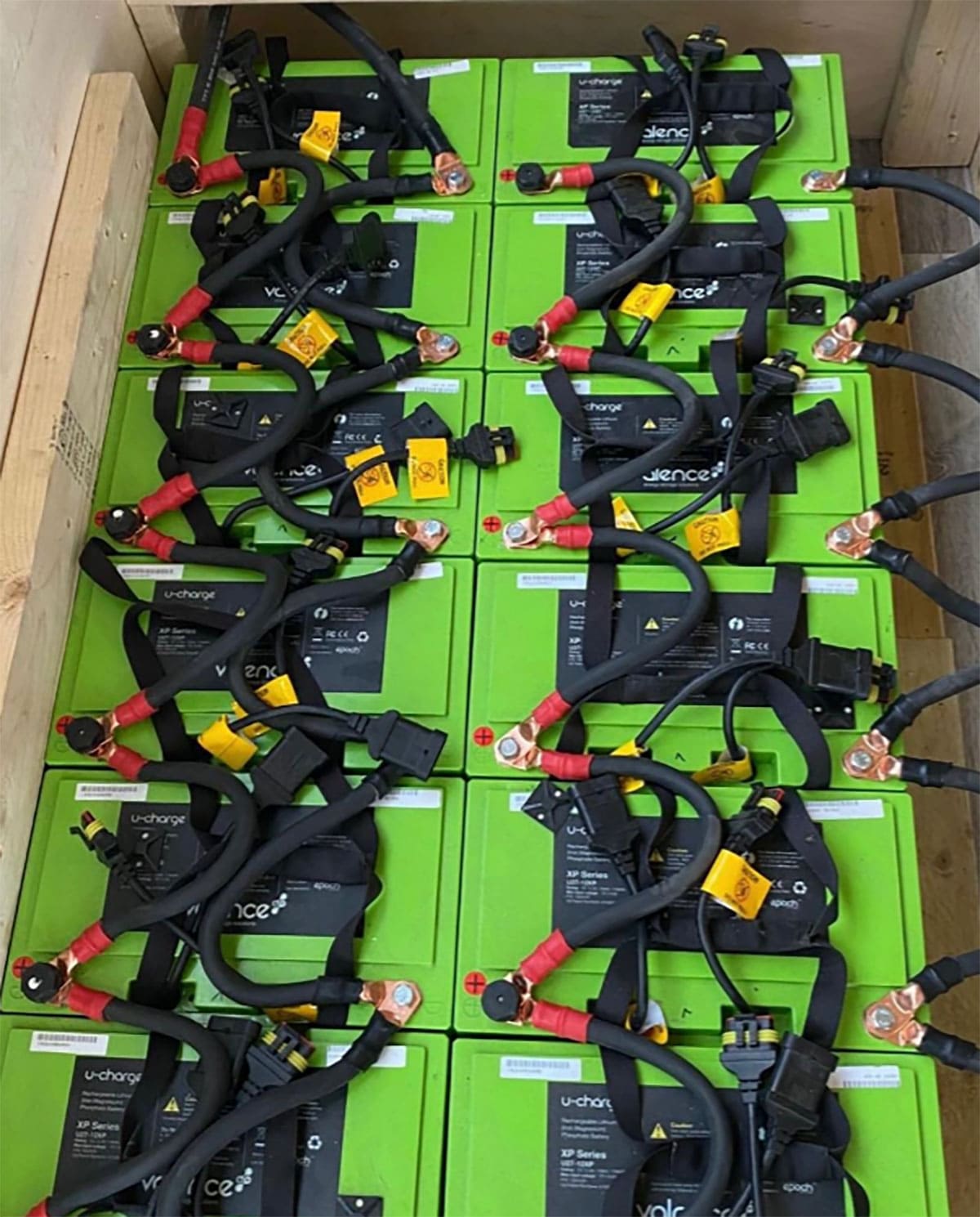 Our Battery Bank - 16 Valence U27-12XP Batteries.