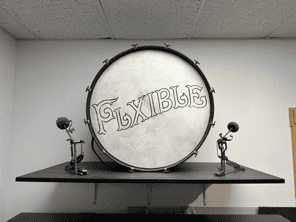 Antique Flxible Drum Set at the Cleo Redd Museum